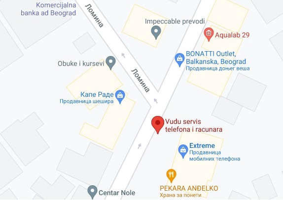 Lokacija servisa Vudu